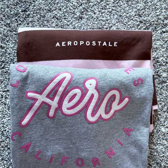 Aeropostale women’s Gray and Pink-Brown Tees. - Picture 2 of 4